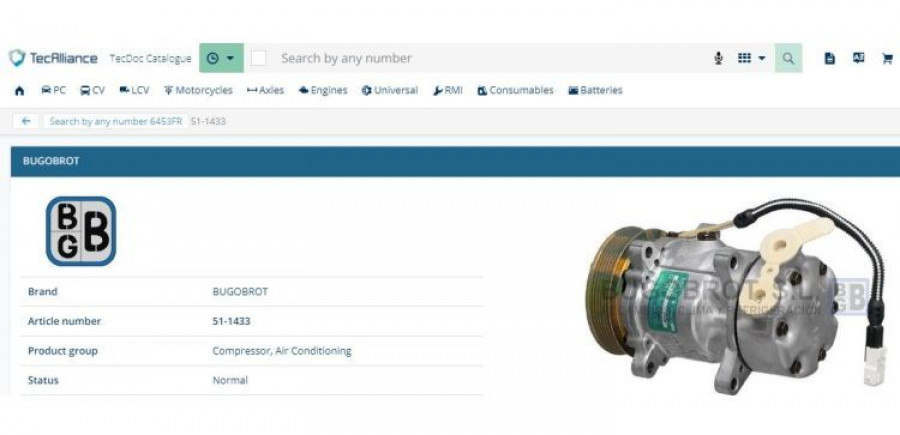 bugobrot tecdoc proveedor de datos