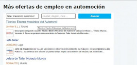 Nuevas ofertas de empleo en automoción