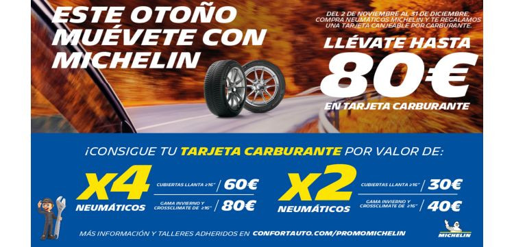 Confortauto michelin campaña tarjetas carburante