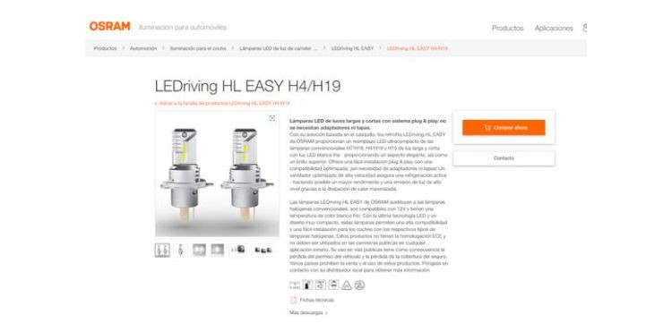 Osram tienda online web