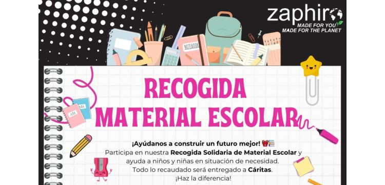 Zaphiro recogida material escolar