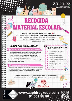 Zaphiro recogida material escolar flyer 3